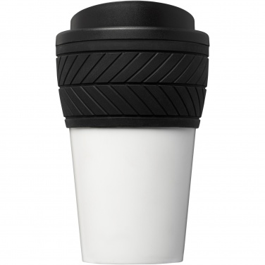 Logotrade werbemittel das Foto: Brite-Americano® 350 ml Isolierbecher mit Schutzring Reifen-Design