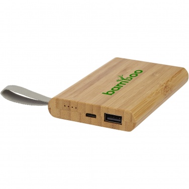 Logotrade Werbegeschenke das Foto: Tulda 5000 mAh Powerbank aus Bambus