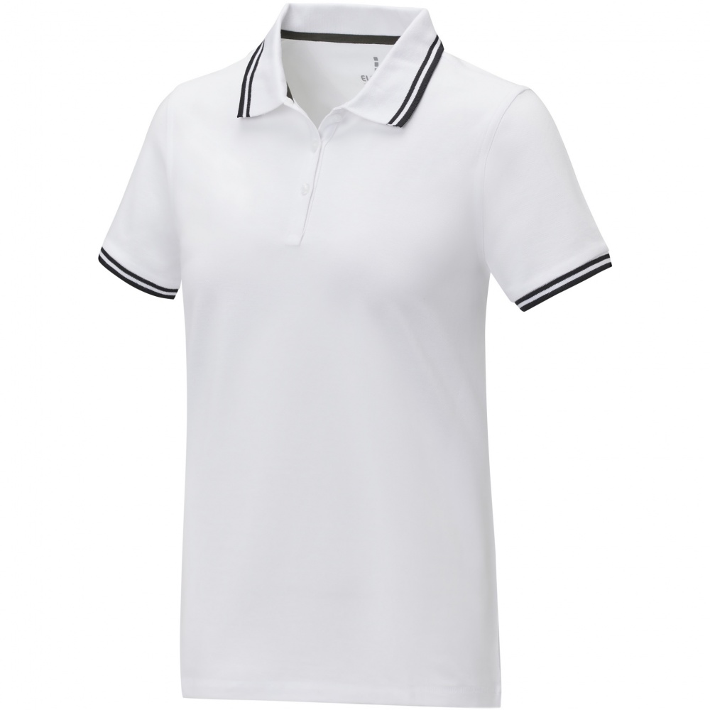 Logotrade Firmengeschenke das Foto: Amarago Polo mit abgesetztem Rand für Damen