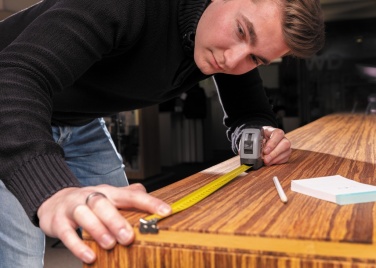 Logotrade Werbegeschenke das Foto: 5m/19mm Maßband mit Karabinerhaken