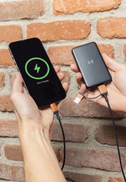 Logotrade Logogeschenke das Foto: Ohio 6-in-1-Kabel aus RCS zertifiziert recyceltem Kunststoff