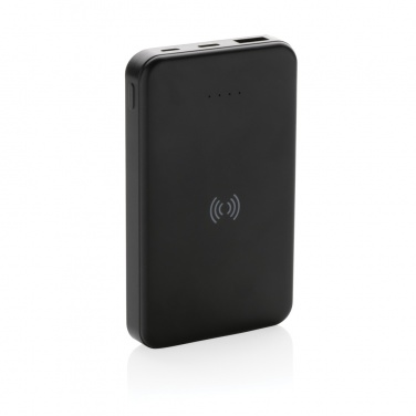 Logotrade Werbegeschenke das Foto: 5.000mAh 5W Wireless Powerbank aus RCS recyceltem Kunststoff