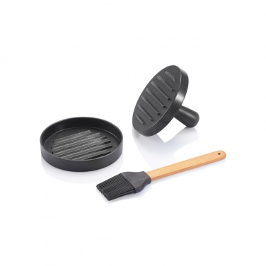 Logotrade werbemittel das Foto: Grillset mit Hamburgerpresse und Marinadenpinsel