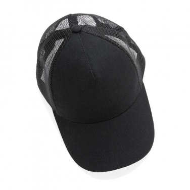 Logotrade Firmengeschenke das Foto: Impact AWARE™ 190gr Brushed rCotton 5 Panel Trucker-Cap