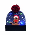 Weihnachtliche Strickmütze LED, Blau