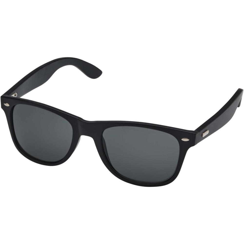 Logotrade Werbeartikel das Foto: Arlo Bambus Sonnenbrille mit schwarzer Beschichtung