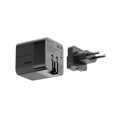 Logotrade Geschäftsgeschenke das Foto: Urban Vitamin Mendocino 65W GaN-Charger mit einziehb. Kabel