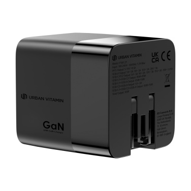 Logotrade Werbegeschenke das Foto: Urban Vitamin Mendocino 65W GaN-Charger mit einziehb. Kabel