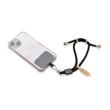 Logotrade Werbeartikel das Foto: CarryLoop verstellbares Handy-Armband aus RCS rec. PET