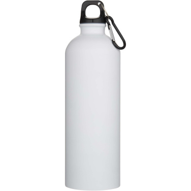 Logotrade Logogeschenke das Foto: Oregon 750 ml matte RCS-zertifizierte, einwandige Trinkflasche aus recyceltem Edelstahl mit Karabinerhaken
