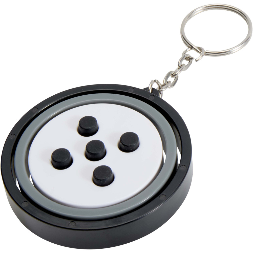 Logotrade Geschäftsgeschenke das Foto: Spinx Gyroskop Fidget Schlüsselanhänger aus recyceltem Kunststoff