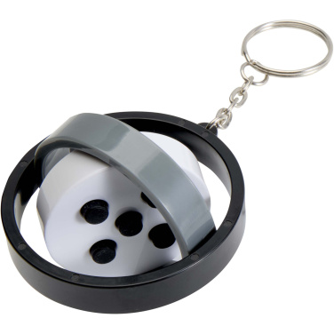 Logotrade Werbeartikel das Foto: Spinx Gyroskop Fidget Schlüsselanhänger aus recyceltem Kunststoff
