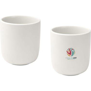 Logotrade Firmengeschenke das Foto: Male 200 ml Keramiktassen – 2er-Set