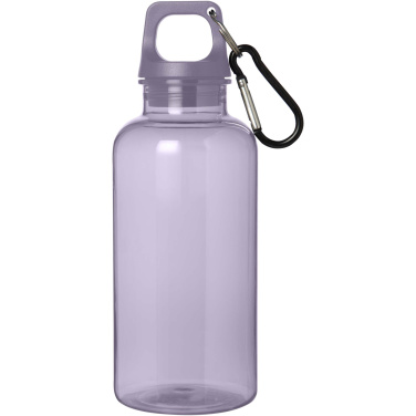Logotrade Logogeschenke das Foto: Oregon 400 ml RCS-zertifizierte Trinkflasche aus recyceltem Kunststoff mit Karabiner 