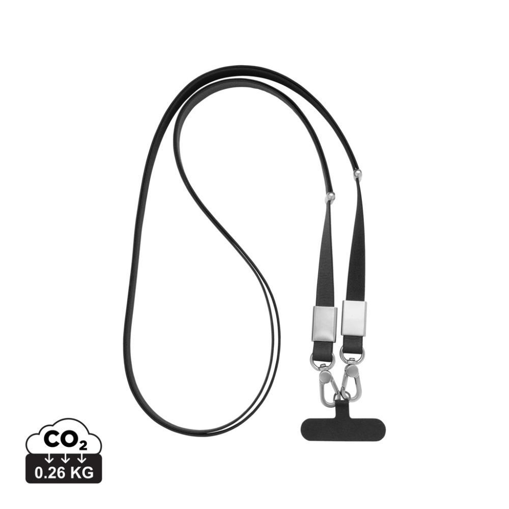 Logotrade werbemittel das Foto: Nivo Crossbody-Handyband aus RCS recyceltem PET