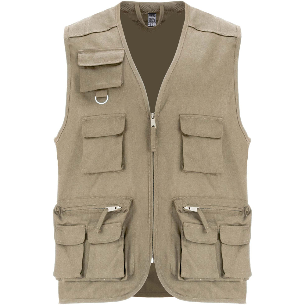 Logotrade Werbegeschenke das Foto: Venera Arbeitsweste mit V-Ausschnitt und mehreren Taschen, 200 g/m2