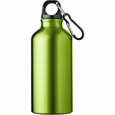 Logo trade corporate gift photo of: Oregon 400 ml aluminium water bottle with carabiner