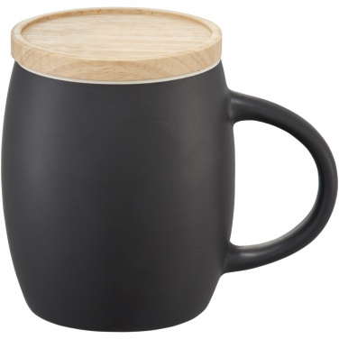 Logo trade corporate gifts picture of: Hearth 400 ml ceramic mug with wooden coaster
