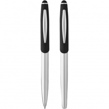 Logo trade promotional gifts image of: Geneva stylus ballpoint pen and rollerball pen set
