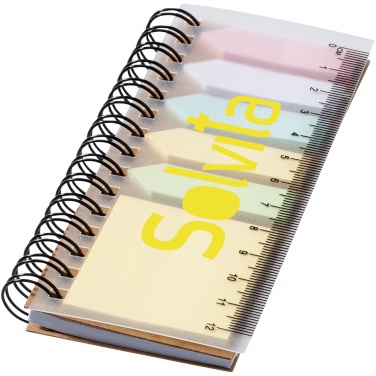 Logo trade advertising product photo of: Spinner spiral notebook with coloured sticky notes