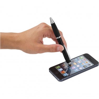 Logotrade promotional giveaways photo of: Nash coloured stylus ballpoint pen with black grip
