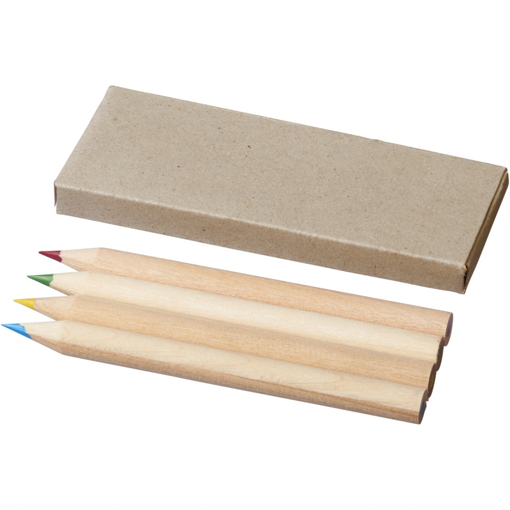 Logo trade promotional product photo of: Tullik 4-piece coloured pencil set