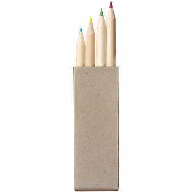 Logo trade advertising products picture of: Tullik 4-piece coloured pencil set