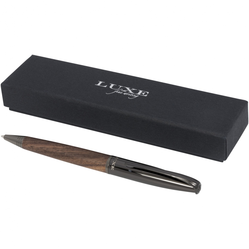 Logo trade advertising products image of: Loure wood barrel ballpoint pen