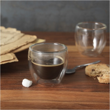 Logotrade corporate gift image of: Boda 2-piece glass espresso cup set