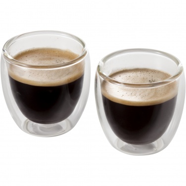 Logo trade promotional merchandise picture of: Boda 2-piece glass espresso cup set