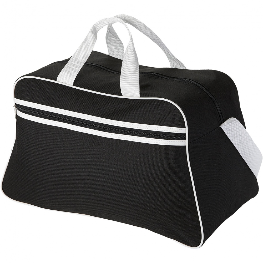 Logo trade promotional gifts image of: San Jose 2-stripe sports duffel bag 30L