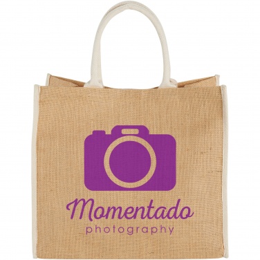 Logotrade promotional gifts photo of: Harry coloured edge jute tote bag 25L
