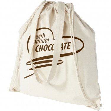 Logo trade promotional products image of: Eliza 240 g/m² cotton drawstring bag 6L