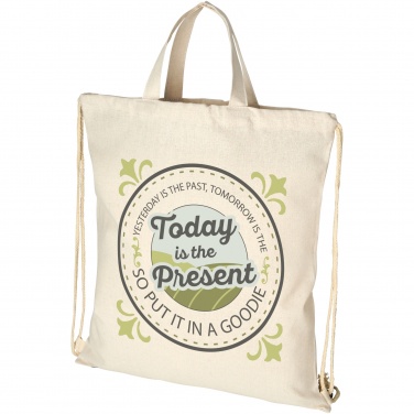 Logo trade promotional merchandise photo of: Pheebs 210 g/m² recycled drawstring bag 6L