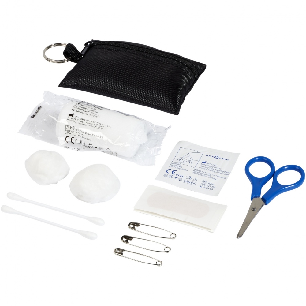 Logo trade promotional merchandise picture of: Valdemar 16-piece first aid keyring pouch