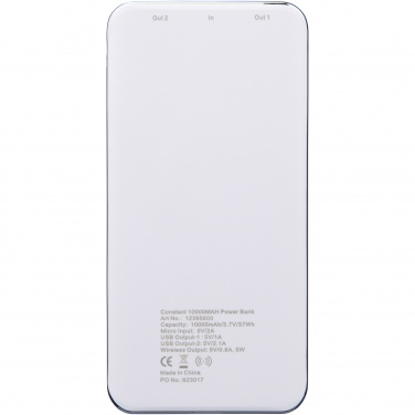 Logo trade corporate gifts image of: Constant 10.000 mAh wireless power bank with LED