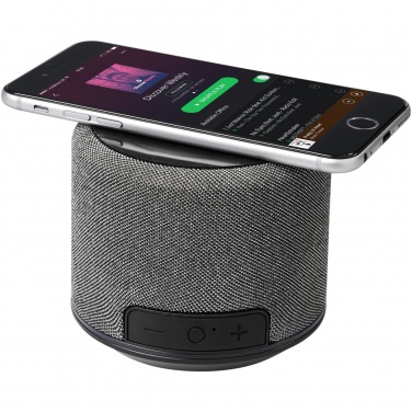 Logotrade promotional giveaway image of: Fiber 3W wireless charging Bluetooth® speaker