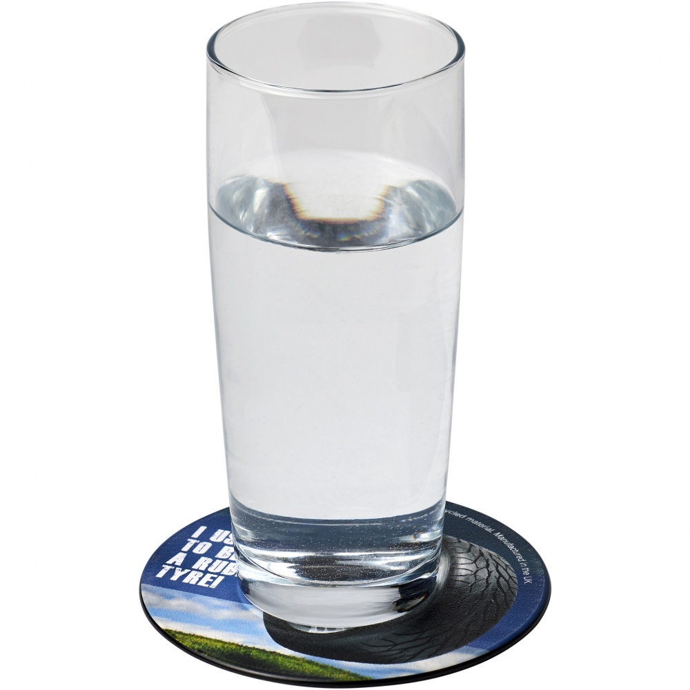 Logotrade promotional gift image of: Brite-Mat® round coaster with tyre material