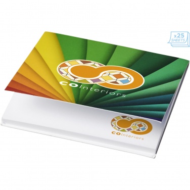 Logo trade business gift photo of: Sticky-Mate® soft cover squared sticky notes 75x75mm