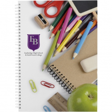 Logo trade business gift photo of: Wire-o A4 notebook hard cover