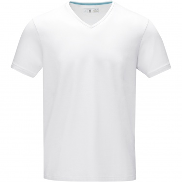 Logotrade advertising product image of: Kawartha short sleeve men's organic V-neck t-shirt