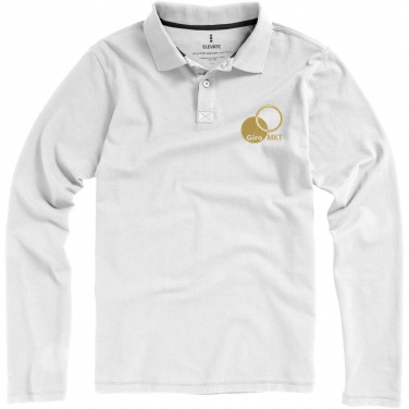 Logo trade advertising products image of: Oakville long sleeve men's polo
