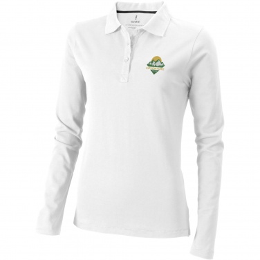 Logo trade promotional merchandise image of: Oakville long sleeve women's polo
