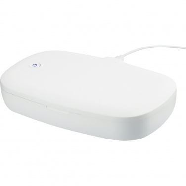 Logo trade corporate gifts picture of: Capsule UV smartphone sanitizer with 5W wireless charging pad