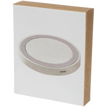 Logotrade promotional merchandise picture of: Naka 5W wheat straw wireless charging pad