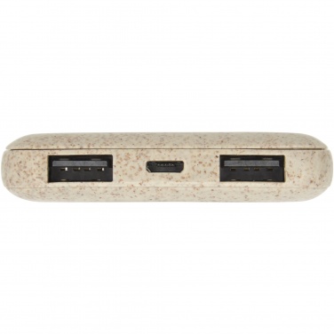 Logo trade promotional product photo of: Asama 5000 mAh wheat straw power bank