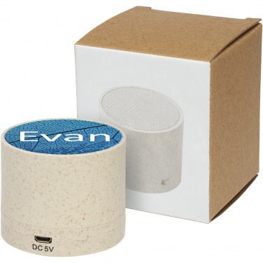 Logo trade business gifts image of: Kikai wheat straw Bluetooth® speaker