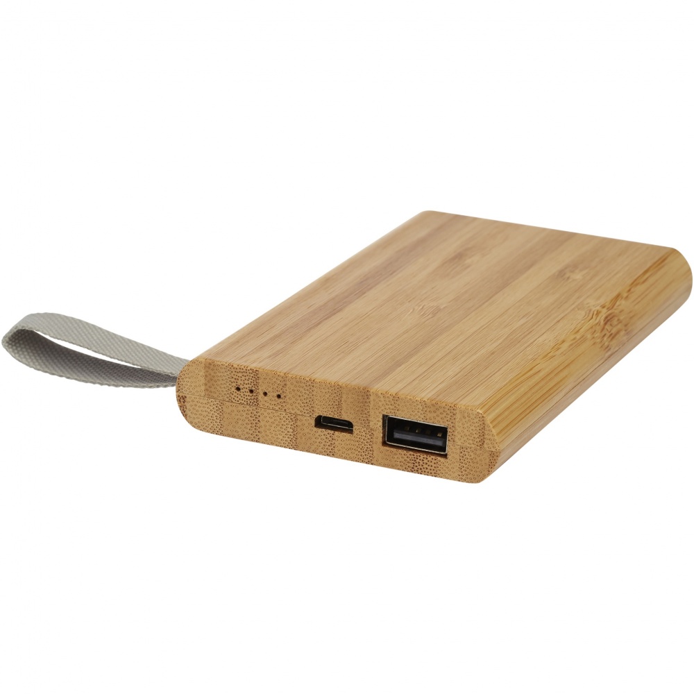 Logo trade promotional gifts image of: Tulda 5000 mAh bamboo power bank