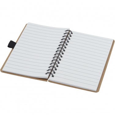 Logotrade promotional merchandise image of: Cobble A6 wire-o recycled cardboard notebook with stone paper