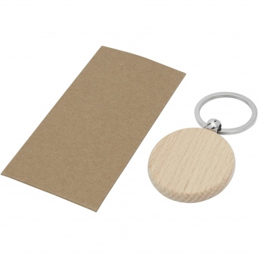Logotrade promotional gift image of: Giovanni beech wood round keychain